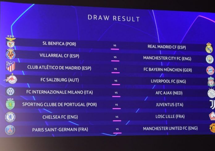 UEFA Champions League Round of 16 draw