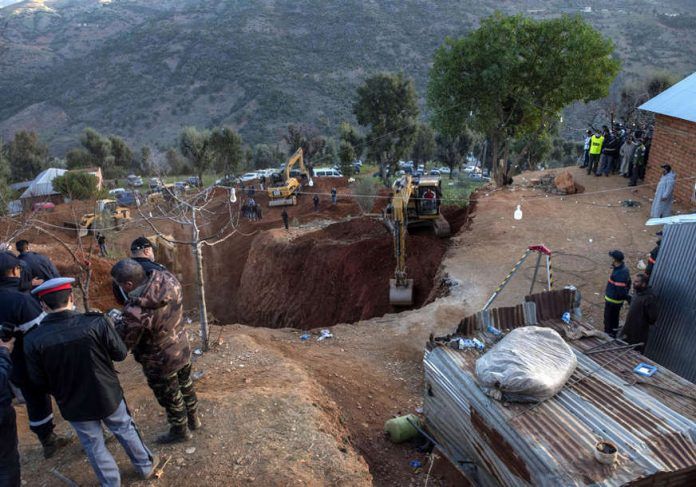 Rescue operations for child who fell into a well