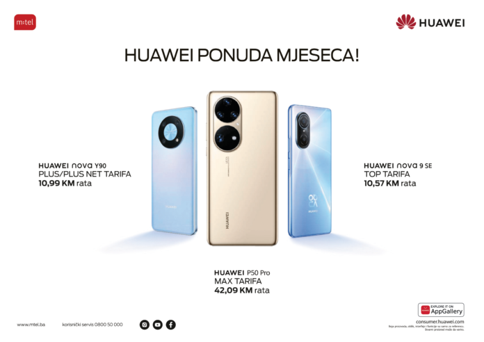 Ponuda mjeseca - Huawei nova 9SE, nova Y90 i P50