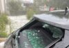 (FOTO/VIDEO) Nevesinje, oštećen veliki broj automobila