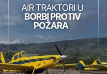SARADNJA I SOLIDARNOST: Avion iz Mostara gasi požar u Trebinju, vodom se puni u Dubrovniku, a njime upravlja pilot iz Južnoafričke Republike